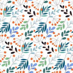 Cute pattern in small flower. Small colorful flowers. White background. Ditsy floral background.