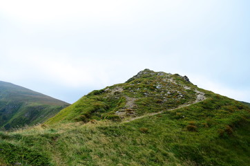 View of mountains and rocks on a sunny summer day