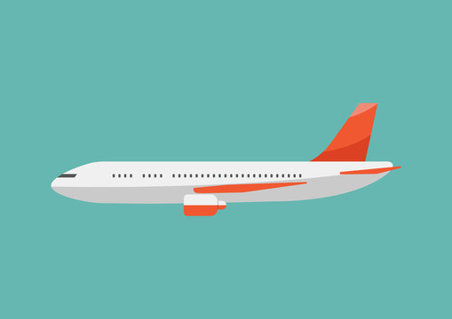 Airplane flat style illustration