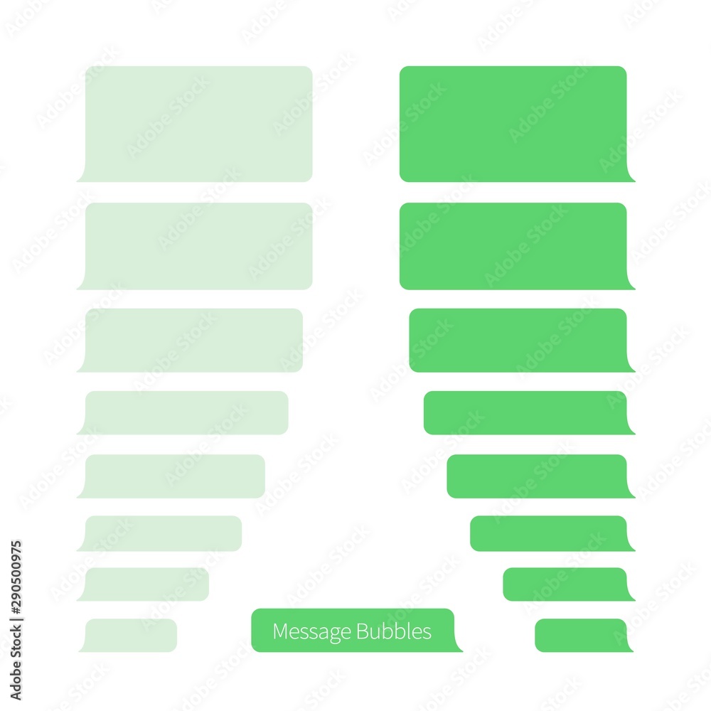 Poster Message bubbles template for messenger chat or website. Vector flat design.