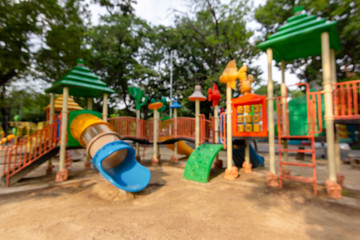 A colorful playground In the nature park