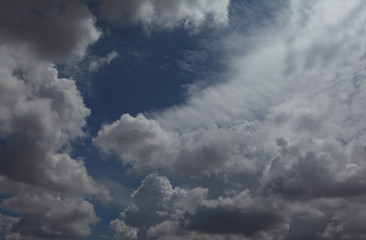  Beauty white cloud and clear blue sky in sunny day texture background