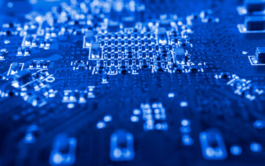 Blue graphic card. Blue picture.