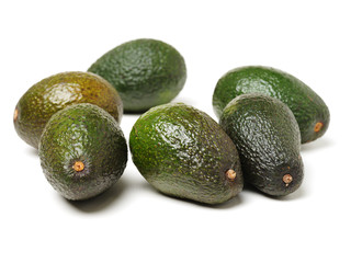 Avocado on a white background