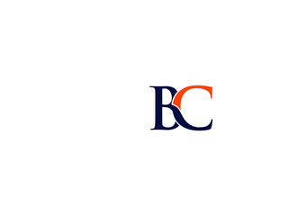 Initial letter mark BC logo design template