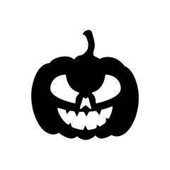 silhouette halloween pumpkin traditional icon