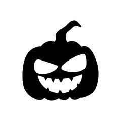 silhouette halloween pumpkin traditional icon
