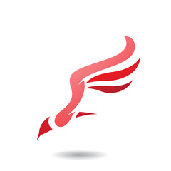 Abstract Symbol of Long Wing Bird Icon