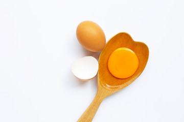 Eggs on white background.