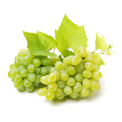 Obraz premium green grapes isolated on the white background