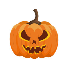 halloween pumpkin traditional isolated icon