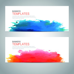set of abstract banners