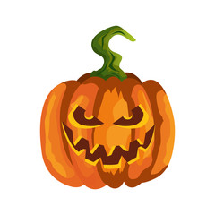 halloween pumpkin traditional isolated icon