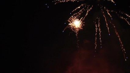 Fireworks colorful night sky slow motion