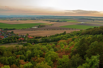 Wittmar Ausblick vom Bismarkturm im Sonnenuntergang
