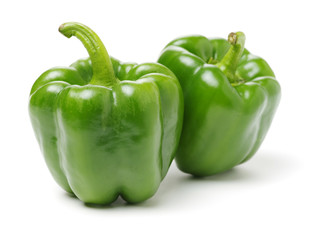 fresh bell pepper (capsicum) on white background