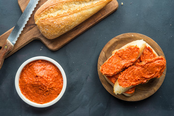 Sobrasada with bread typical mallorca spain