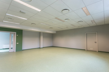 Empty classroom with  modern  simple lightening.