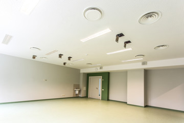 Empty classroom with  modern  simple lightening.