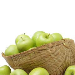 Green  on white background