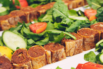 Cig kofte, a raw meat dish in Turkish and Armenian cuisines. Turkish cig means 