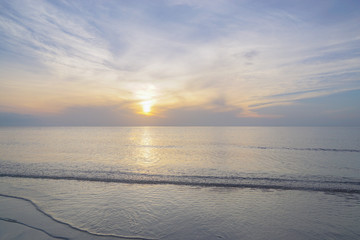 Beautiful sunrise sky over sea.