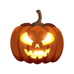 halloween pumpkin traditional isolated icon