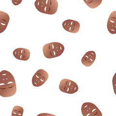 Repentance theatrical mask seamless pattern