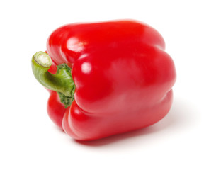fresh bell pepper (capsicum) on white background