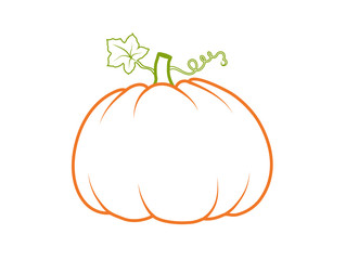 Kürbis Hintergrund mit Platz für Reklame, Vektor Illustration isoliert auf weißem Hintergrund