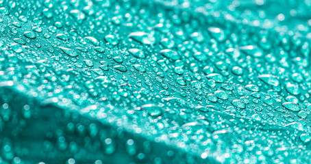 Raindrops on a tent as an abstract background