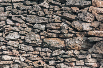 Wall of stone bricks as a background