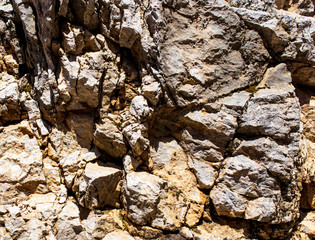 Rocks in the mountains as background