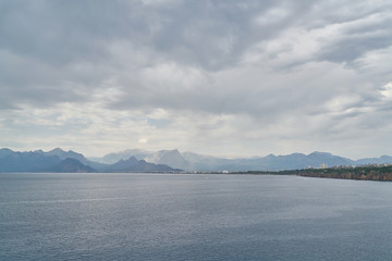 beautiful landscape and cloudy sky