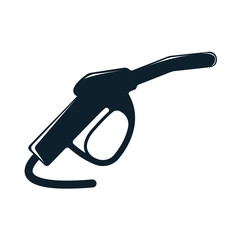 Gas Gun label with Oil Drop. Oil Development and Extraction. World Petrol Production. Oil Business Symbol, Icon and Badge. Simple Vector illustration