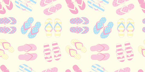 Seamless pattern with flip flops