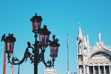 Fototapeta na wymiar street lamp in venice