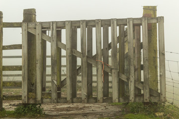 rural door to separate the animals in the mountain