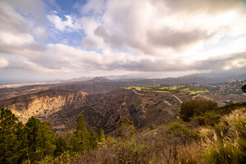 landschaft, berg, himmel, natur, cloud, berg, blau, anblick, fels, hills, wüste, baum, wald, anreisen, landschaftidyll, panorama, cloud, green, hills, sommer, schön, -täler, park
