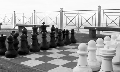 Big chess on the floor
