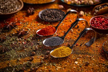 Fototapeten Various spices selection. © Grafvision