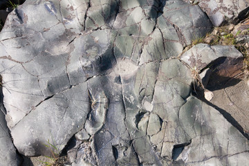 texture of stone lit by the evening sun