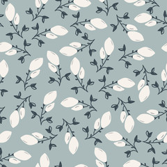 Natural floral farmhouse style seamless patterns for kitchenware and homeware, fabric and stationery design and decoration