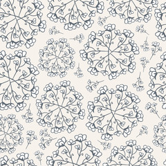 Natural floral farmhouse style seamless patterns for kitchenware and homeware, fabric and stationery design and decoration