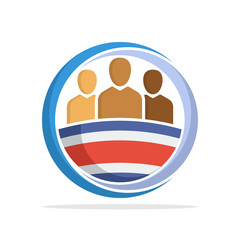 Illustrated icon with the concept of the national community of Costa Rica