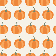 Fall and autumn season seamless pattern. Hand drawn scandinavian style repeated background texture for fabric, textile, wrapping paper, wallpaper surface design.