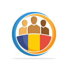 Illustrated icon with the concept of the national community of Andorra 