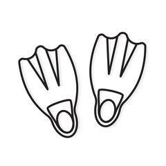 swimming flippers icon- vector illustration