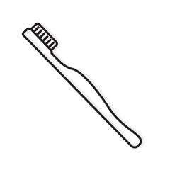 black toothbrush icon- vector illustration