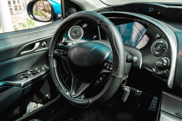 Photo of the dashboard in the car